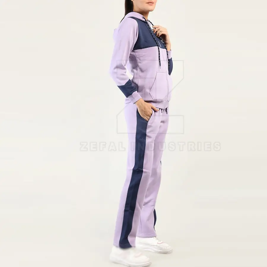 Unique Style Custom Made Women Hooded Winter Eco-Friendly Tracksuits Solid Color Online Sale — Zefal Industries product photograph 2 of 2