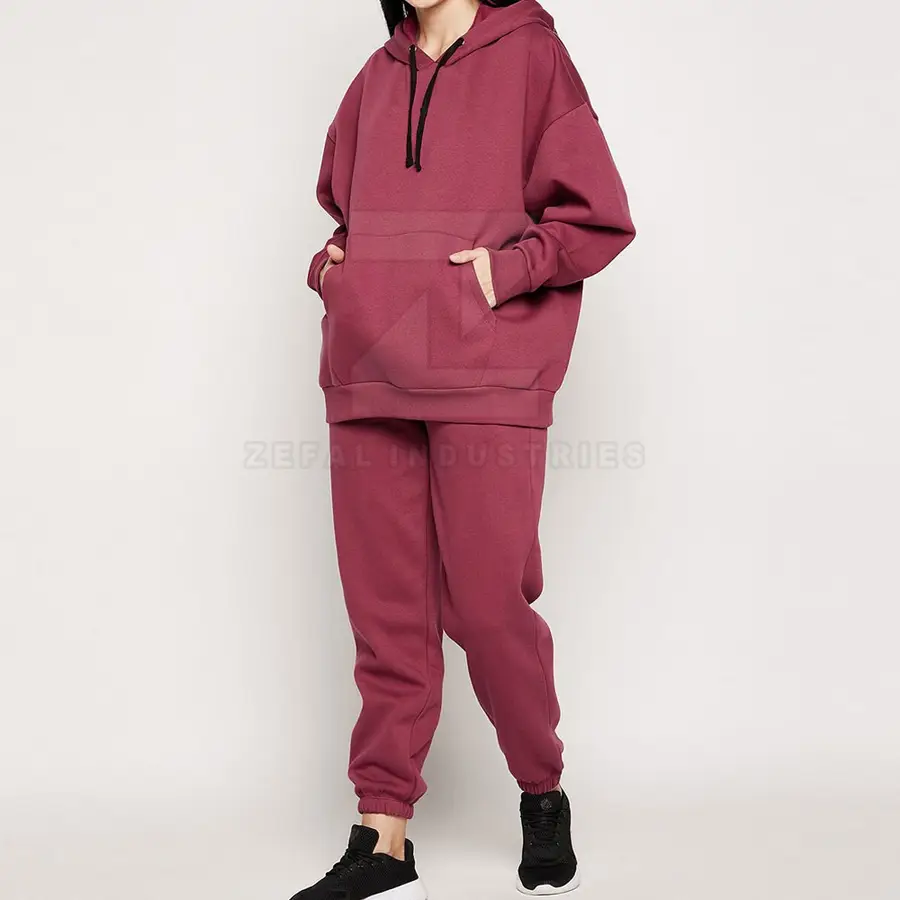 Pakistan Made Winter Hooded Eco-Friendly Women Tracksuit 100% Cotton High Performance Wholesale — Zefal Industries product photograph 2 of 2