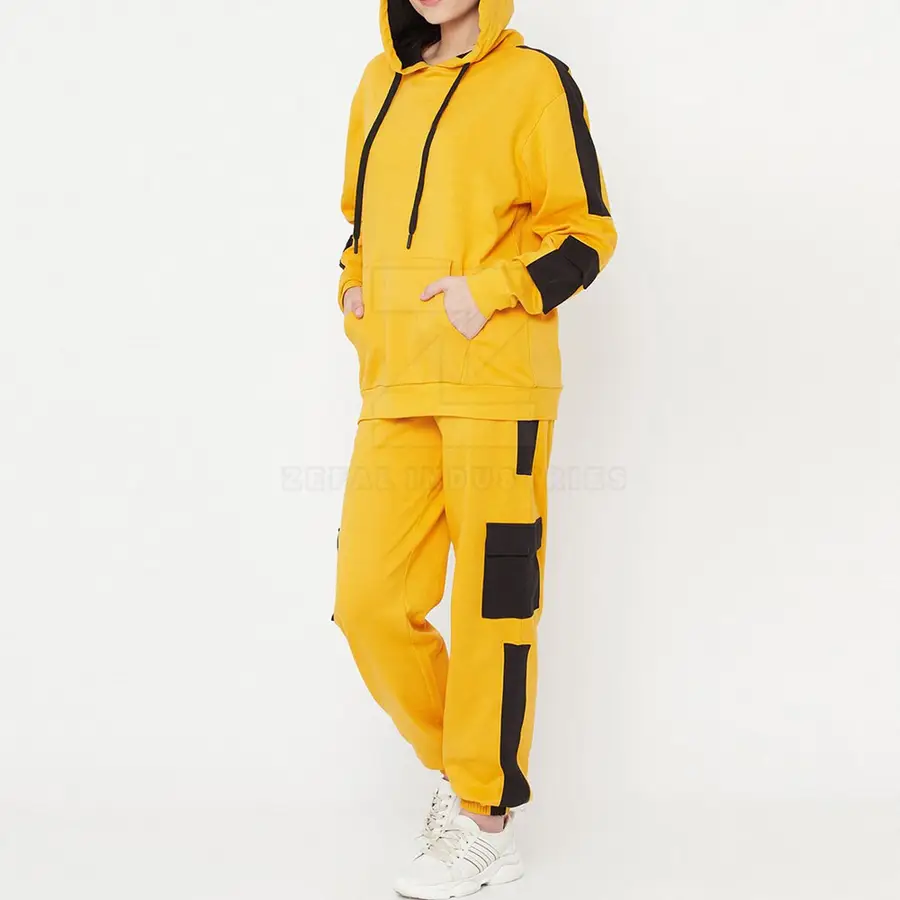 Winter Plus Size Hooded Eco-Friendly Solid Color Women Tracksuit Customized Your Own Design for Adults — Zefal Industries product photograph 2 of 2