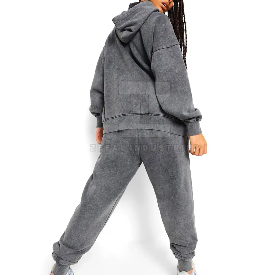 Customized Winter Plus Size Windproof Hooded Women Tracksuits Sets 100% Cotton Eco-Friendly Breathable Wholesale — Zefal Industries product photograph 2 of 2