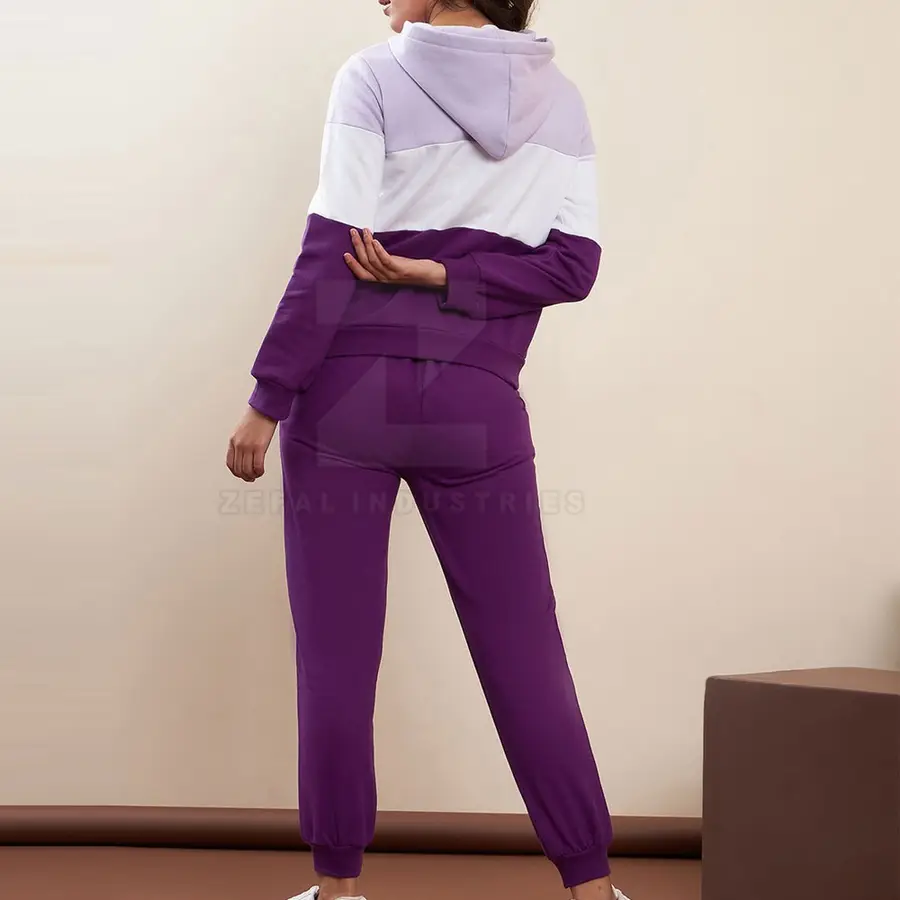 Best Selling Winter Plus Size Hooded Women Tracksuits Contrast Color 100% Cotton Premium Quality Wholesale in Stock — Zefal Industries product photograph 2 of 2