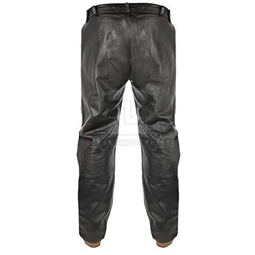 Flat-Front Leather Pants — Zefal Industries product photograph 2 of 2