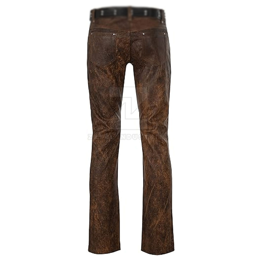 Pakistan-Made Flat Leather Pants — Zefal Industries product photograph 2 of 2