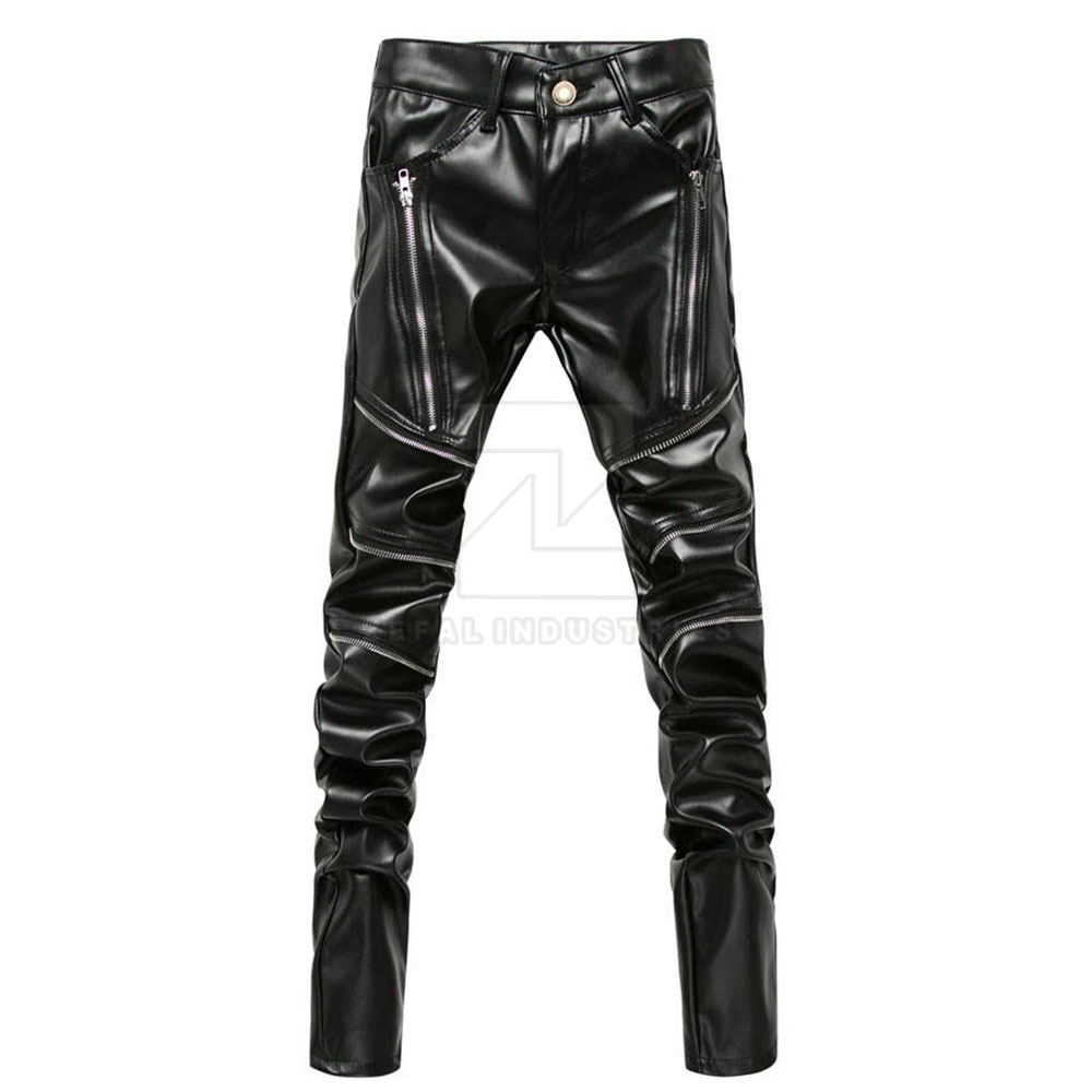Straight-Fit Leather Pants — Zefal Industries product photograph 1 of 2